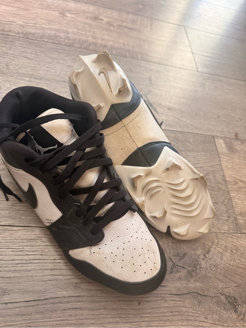 Nike Black and White Low-Top cleats